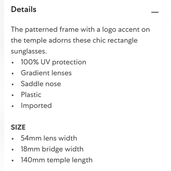Coach Rectangle Sunglasses